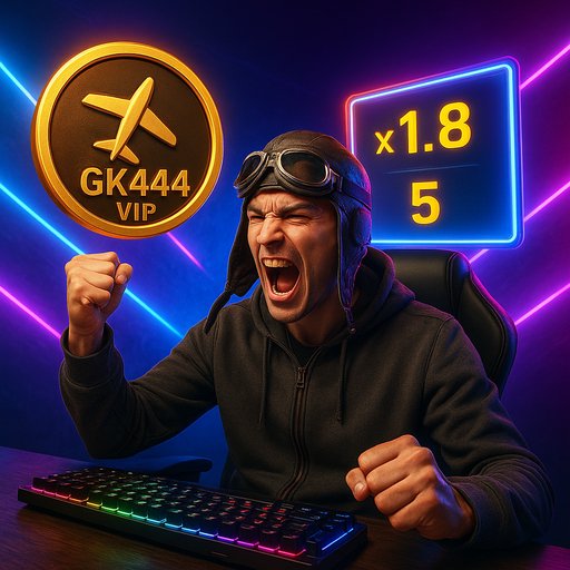 Gk444 vip crash-game bonus badge and stats